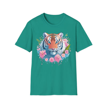 Unisex Tiger Shirt Gildan Softstyle 64000 Cotton Tee Everyday Comfort