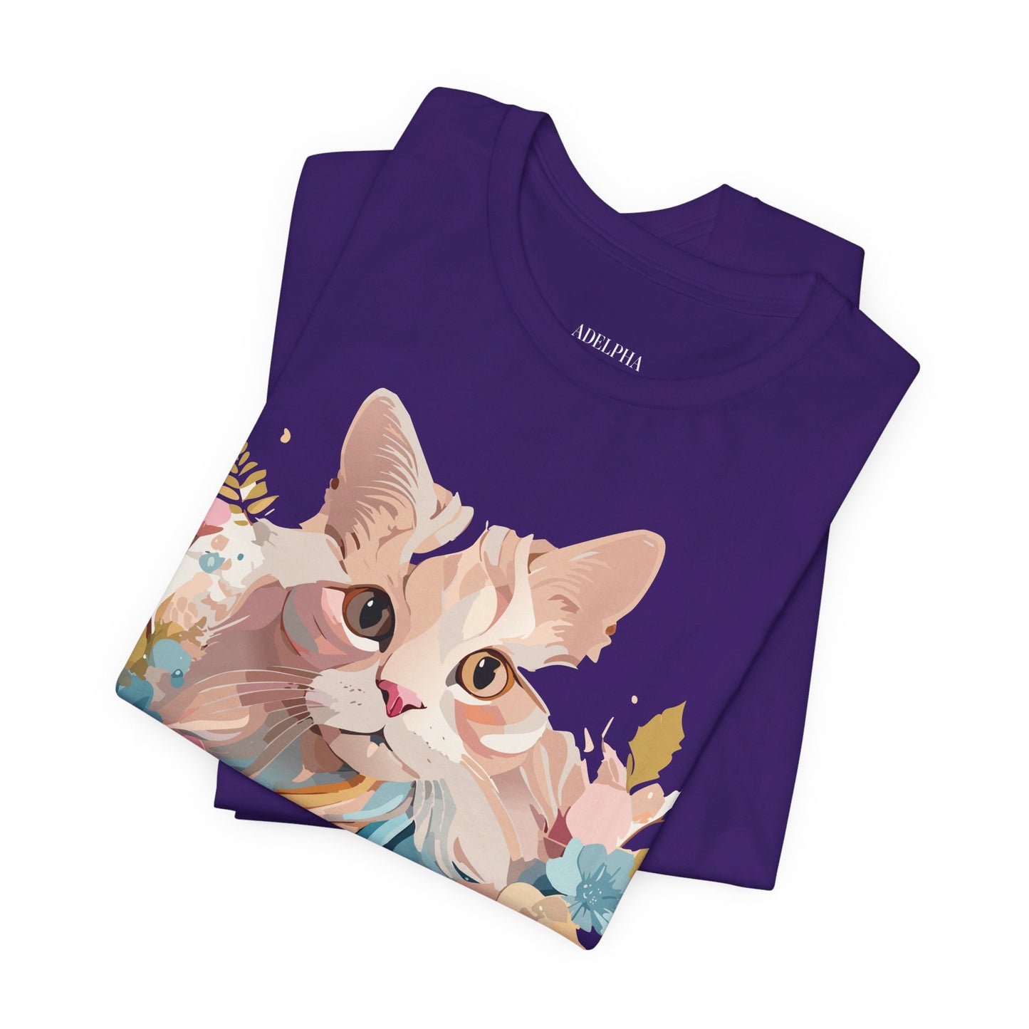 T-Shirt aus natürlicher Baumwolle mit Katze