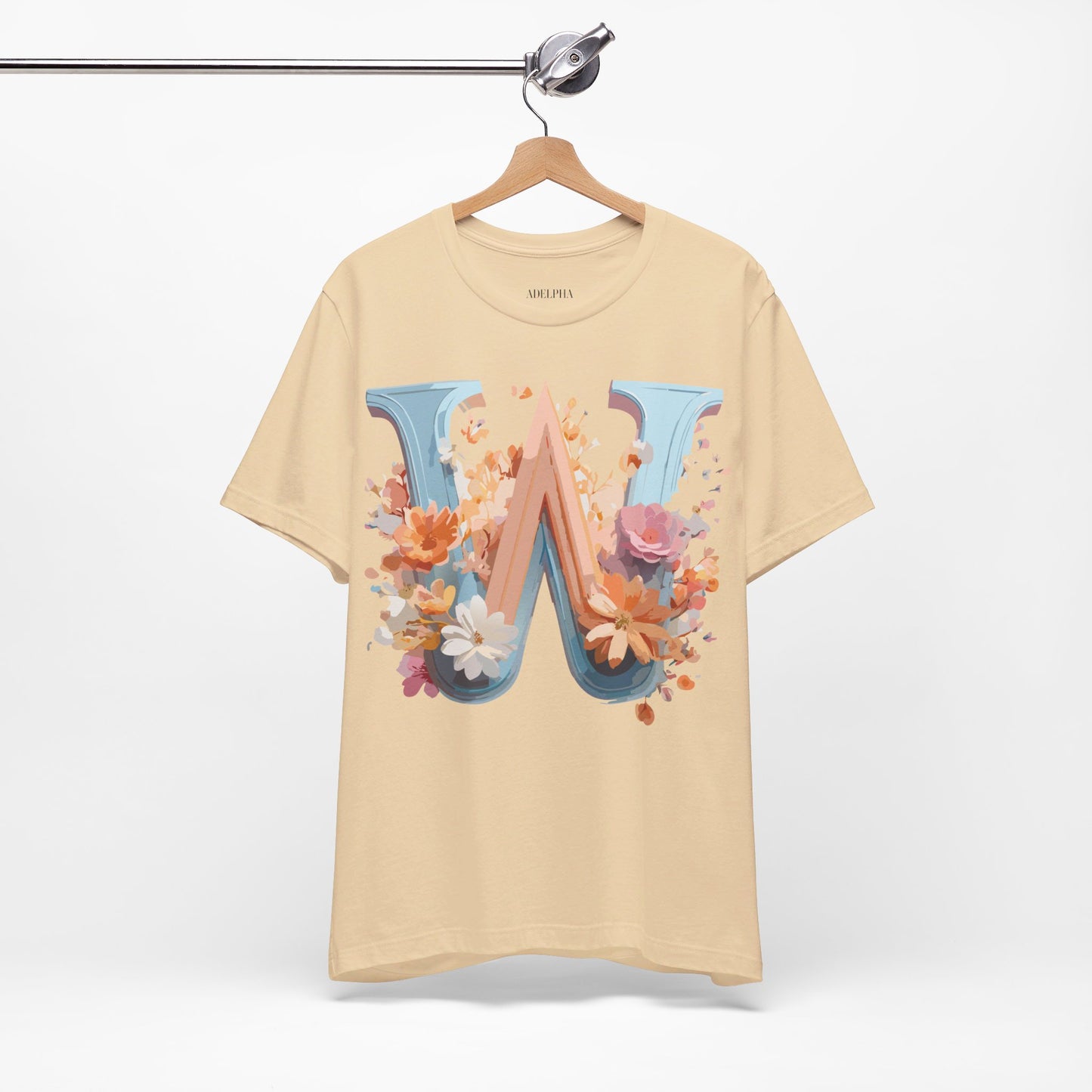 Natural Cotton Tee Shirt - Letters Collection - W