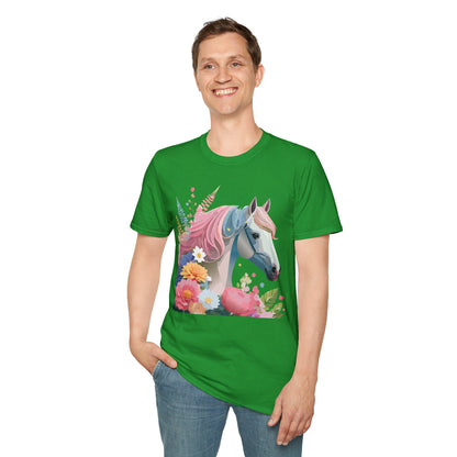 Horse Shirt Unisex Gildan Softstyle 64000 Cotton Tee With Animals