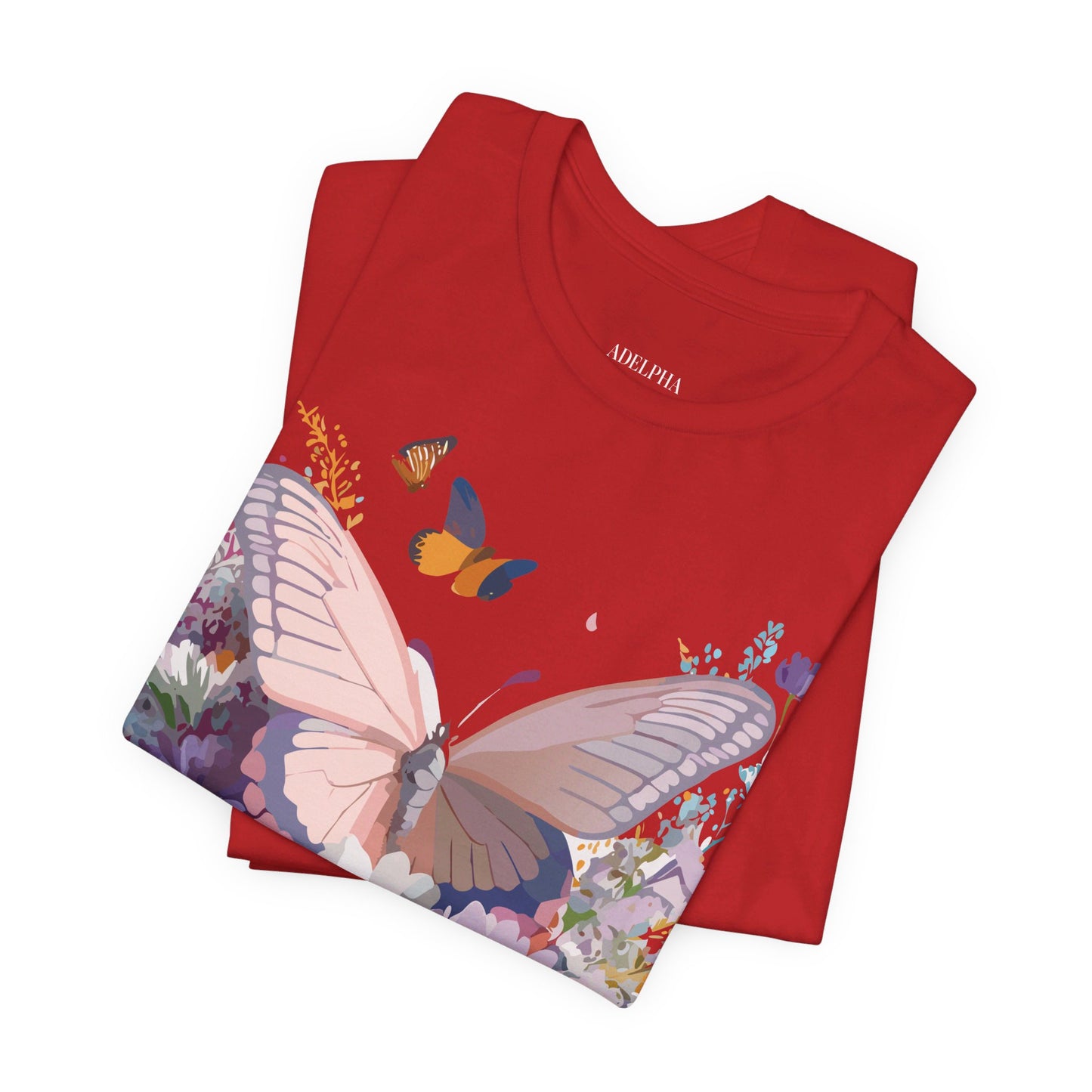 T-shirt en coton naturel avec papillon