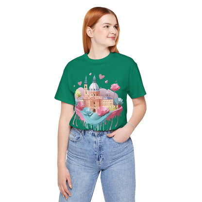 Natural Cotton Tee Shirt - Beautiful Places Collection - Prague Printify