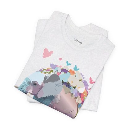 Natural Cotton Tee Shirt with Elephant Printify