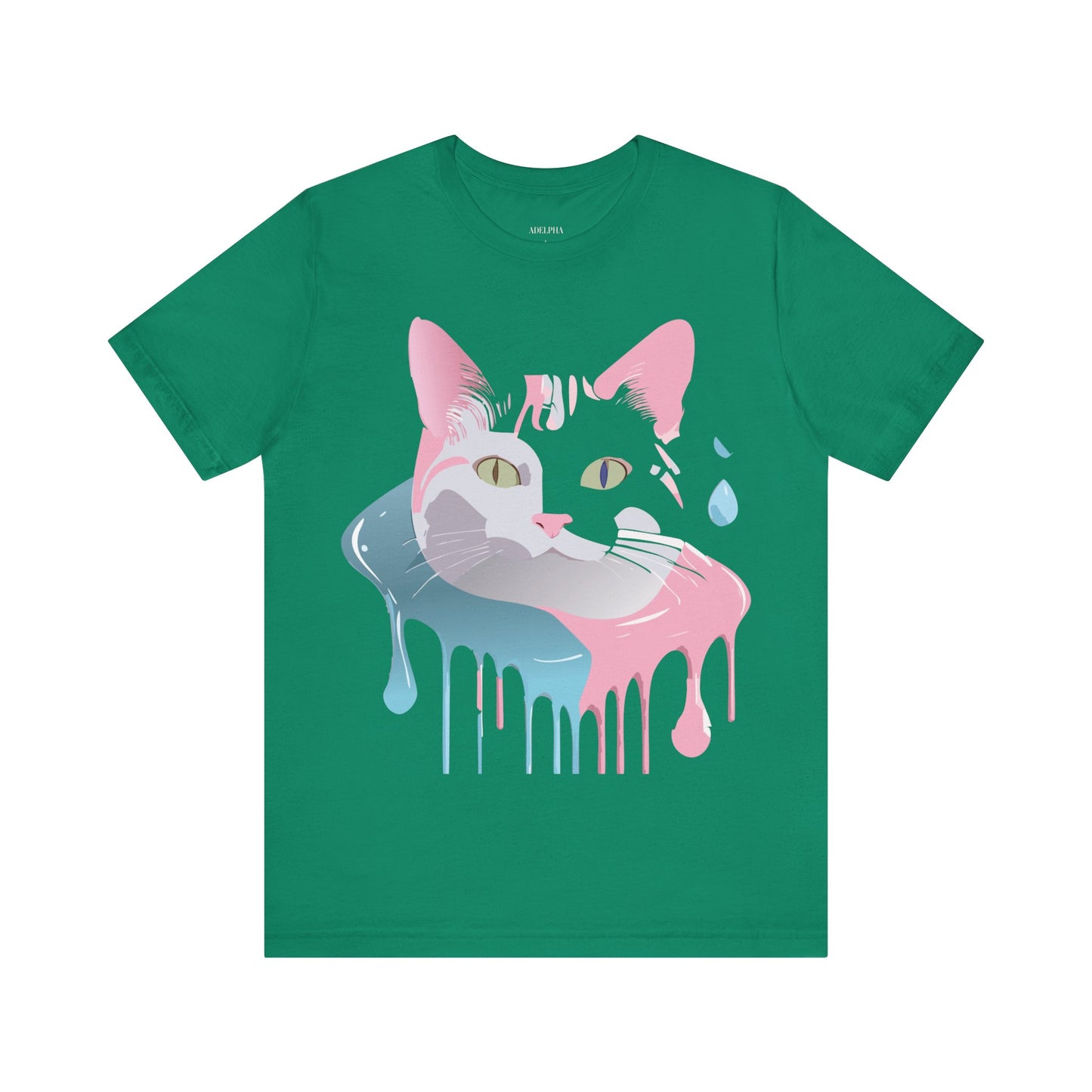 Natural Cotton Tee Shirt with Cat