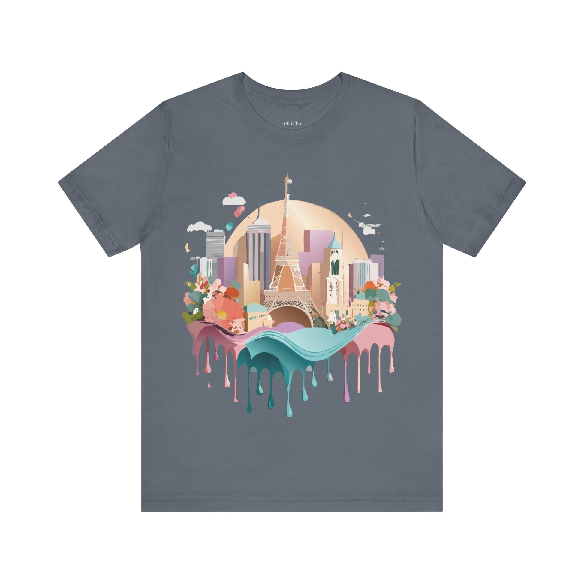 Natural Cotton Tee Shirt - Beautiful Places Collection - Paris Printify