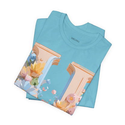Natural Cotton Tee Shirt - Letters Collection - U Printify