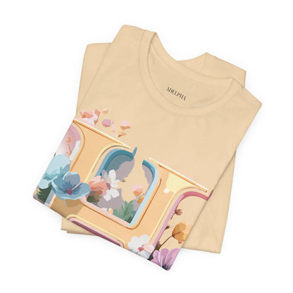 Natural Cotton Tee Shirt - Letters Collection - H Printify