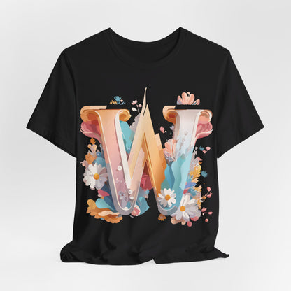 Natural Cotton Tee Shirt - Letters Collection - W Printify