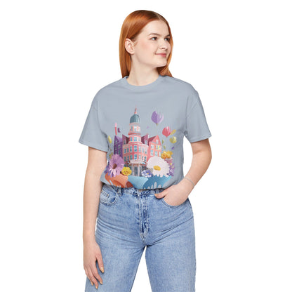 Natural Cotton Tee Shirt - Beautiful Places Collection - Amsterdam Printify