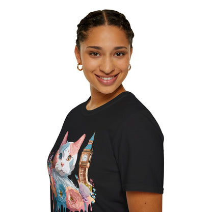 Cat Shirt Unisex Tee Softstyle 64000 Gildan Ring Spun Cotton