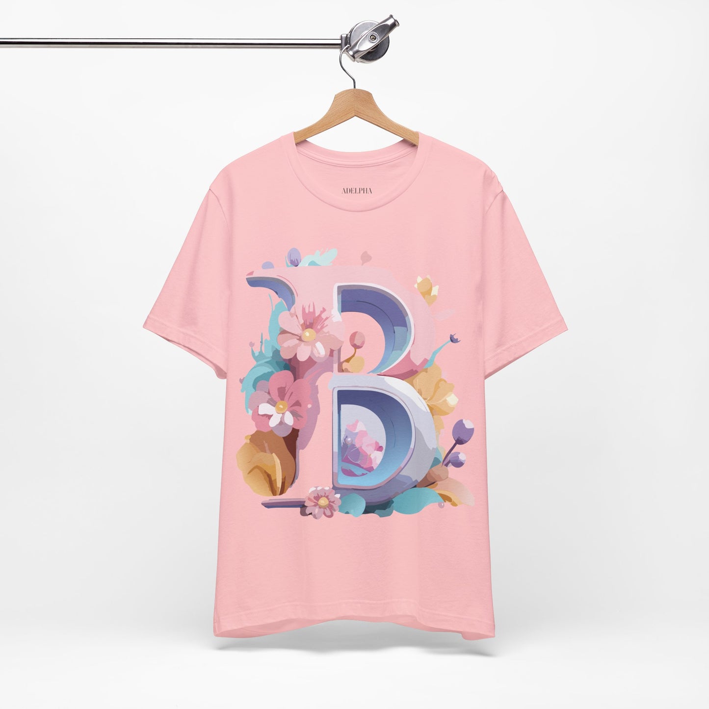 Natural Cotton Tee Shirt - Letters Collection - B