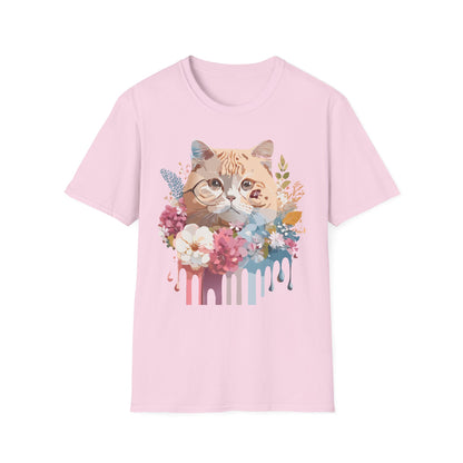 Cat Shirt Unisex Cat Tee Kitten Print Softstyle Gildan 64000