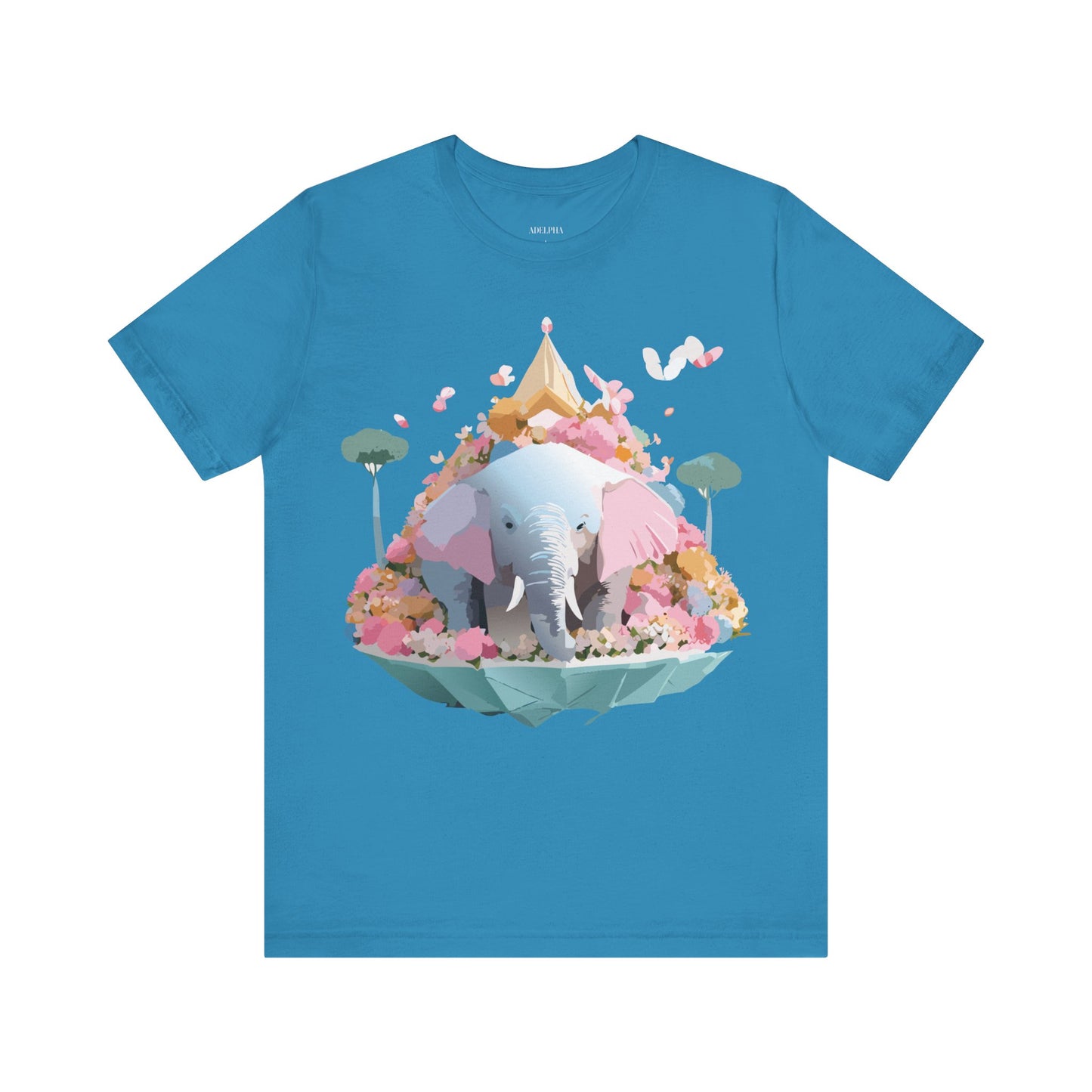 Natural Cotton Tee Shirt with Elephant