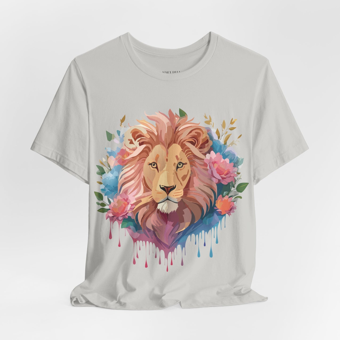 Natural Cotton Tee Shirt with Lion