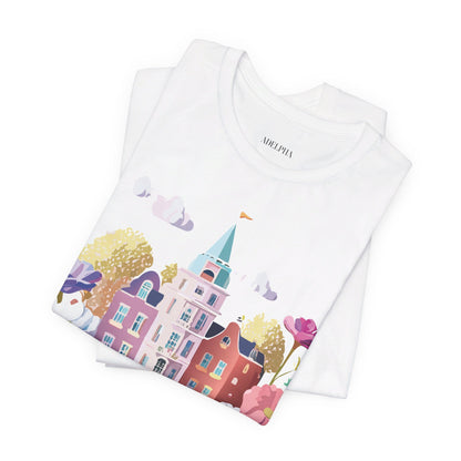 Natural Cotton Tee Shirt - Beautiful Places Collection - Amsterdam Printify