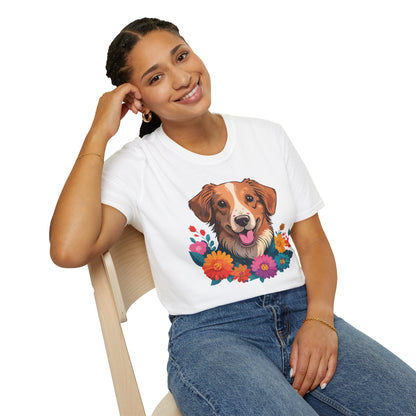 Dog Shirt Unisex Animal Tee Short Sleeve Gildan Softstyle 64000 Cotton Tee