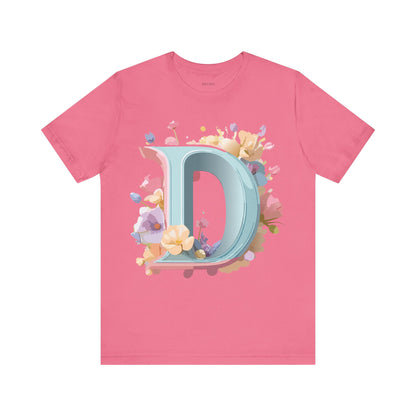 Natural Cotton Tee Shirt - Letters Collection - D Printify