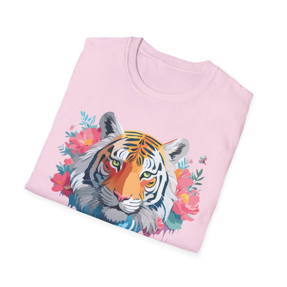 Tiger Shirt Unisex Animal Tee 100 Percent Ring Spun Cotton Softstyle