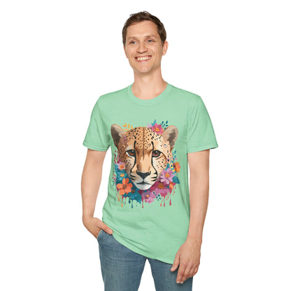 Cheetah Print Unisex Softstyle Tee Gildan 64000 Cotton Short Sleeve Shirt
