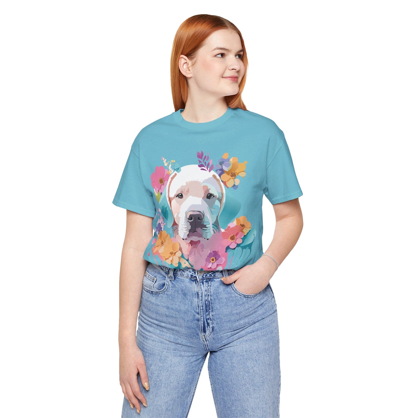 T-shirt en coton naturel avec chien