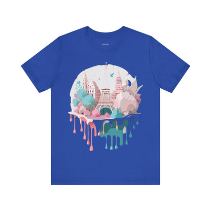 Natural Cotton Tee Shirt - Beautiful Places Collection - Paris Printify