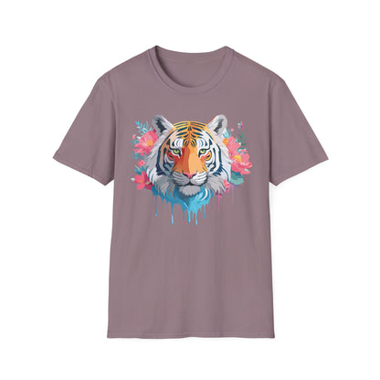 Tiger Shirt Unisex Animal Tee 100 Percent Ring Spun Cotton Softstyle