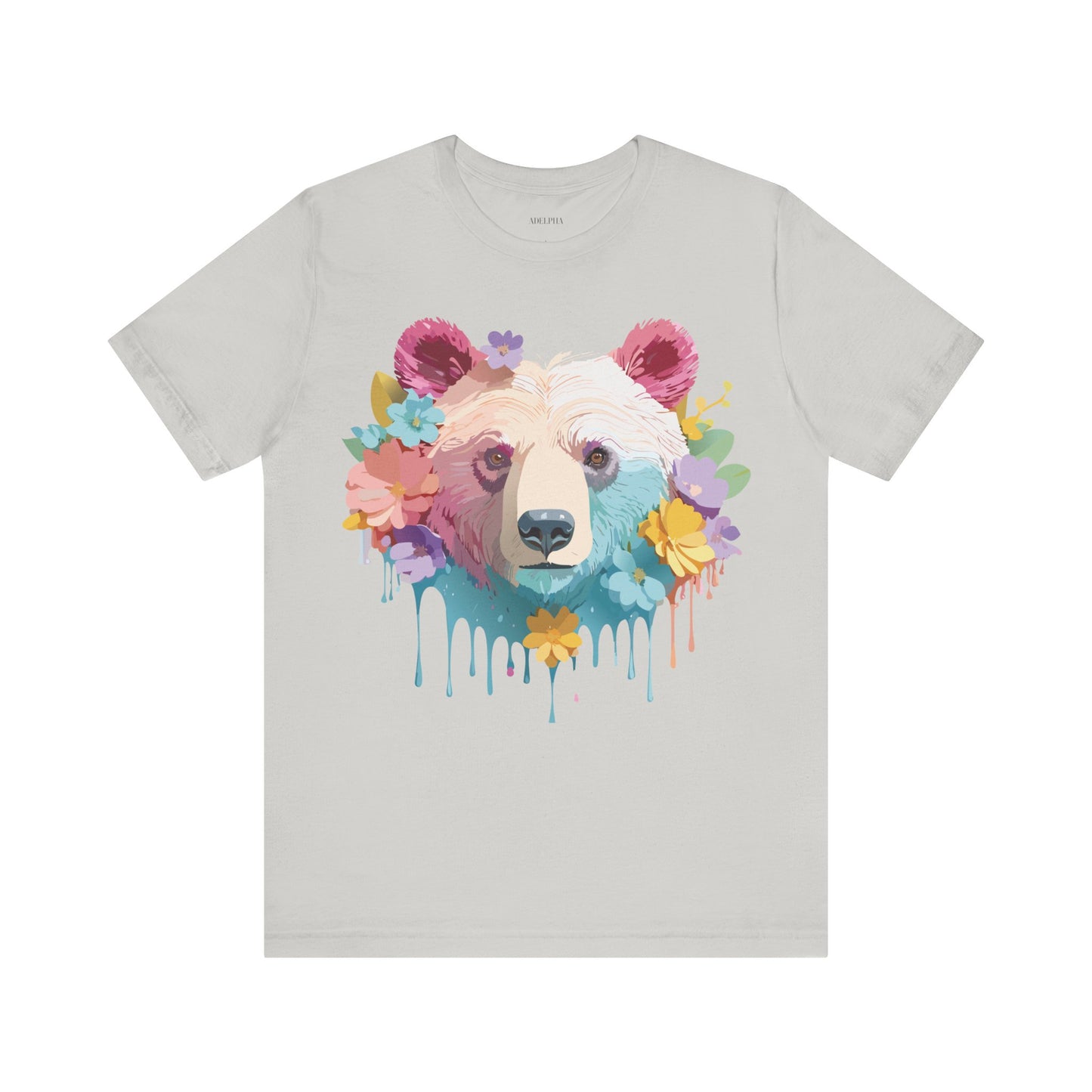 Natural Cotton Tee Shirt with Bear