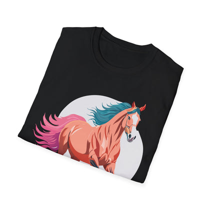 Unisex Horse Shirt Tee Gildan Softstyle 64000 Premium Ringspun Cotton