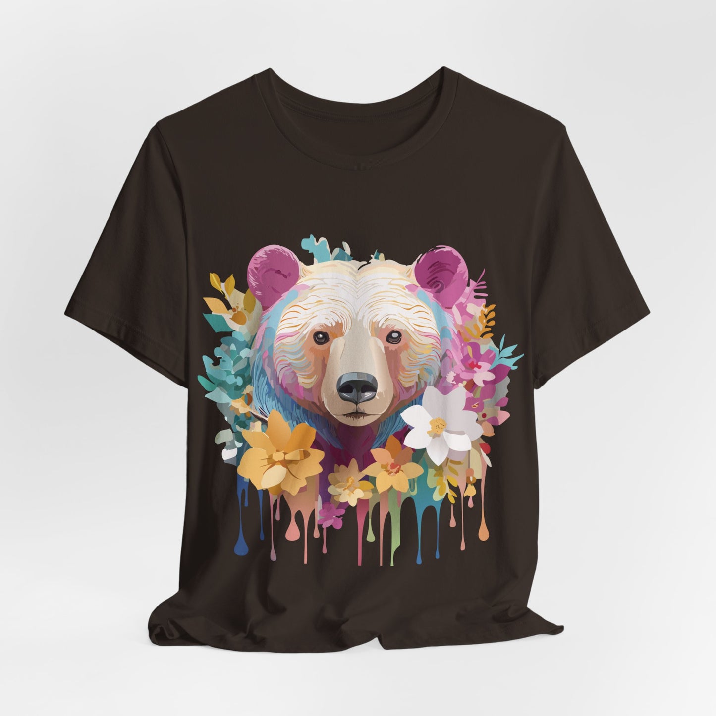 Natural Cotton Tee Shirt with Bear