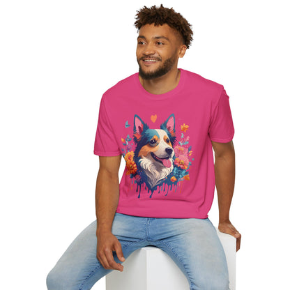 Animal Print Dog Shirt Unisex Softstyle Cotton Tee For Pet Lovers