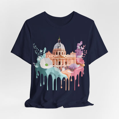 Natural Cotton Tee Shirt - Beautiful Places Collection - Rome Printify