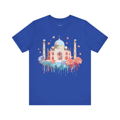Natural Cotton Tee Shirt - Taj Mahal, India Printify