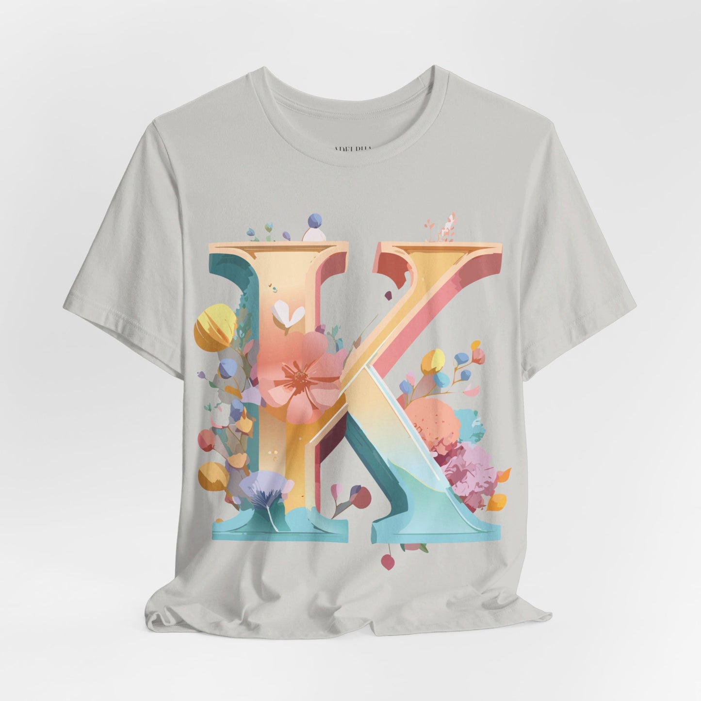 Natural Cotton Tee Shirt - Letters Collection - K