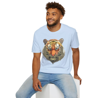 Unisex Tiger Shirt Gildan Softstyle 64000 Cotton Tee For Everyday Comfort