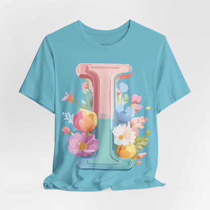 Natural Cotton Tee Shirt - Letters Collection - I Printify