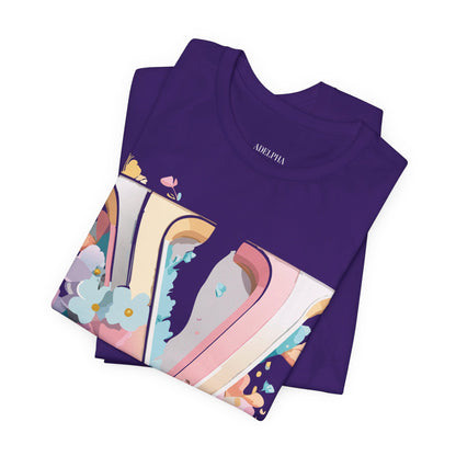 Natural Cotton Tee Shirt - Letters Collection - V Printify