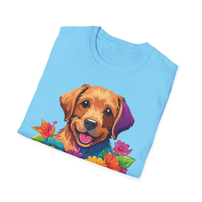 Unisex Dog Shirt With Animals Tee Softstyle Gildan 64000 Comfort Fit
