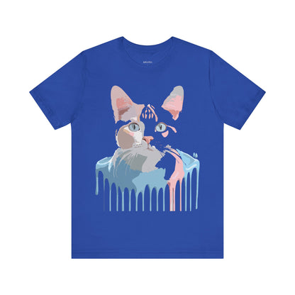 Natural Cotton Tee Shirt with Cat Printify