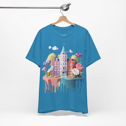 Natural Cotton Tee Shirt - Beautiful Places Collection - Amsterdam Printify