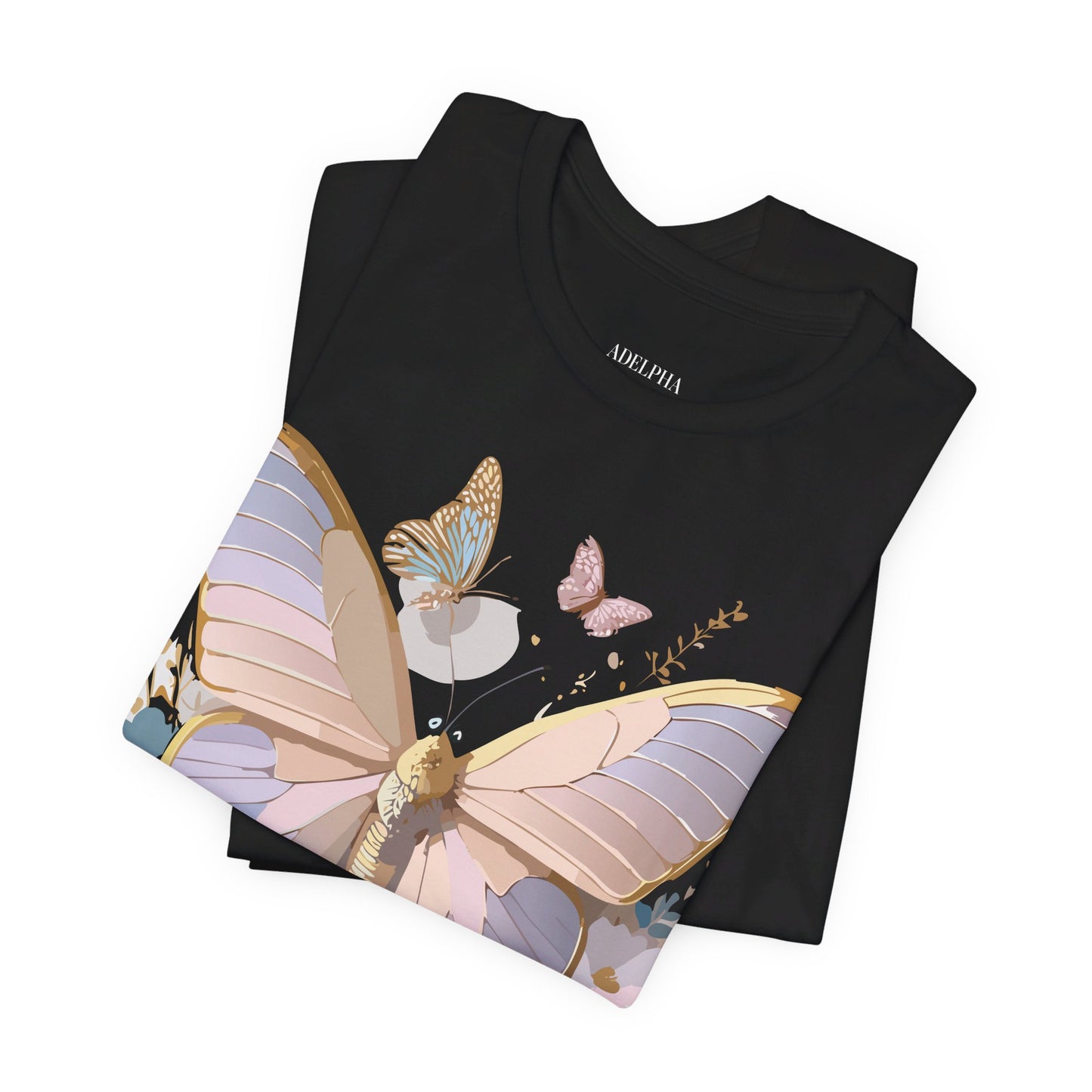 T-shirt en coton naturel avec papillon