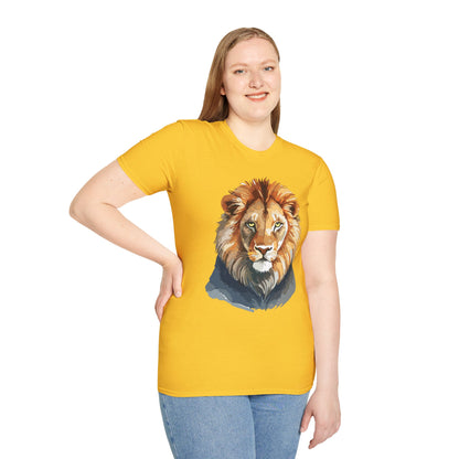 Lion Shirt Unisex Animal Tee Gildan Softstyle 64000 100 Percent Ring Spun Cotton