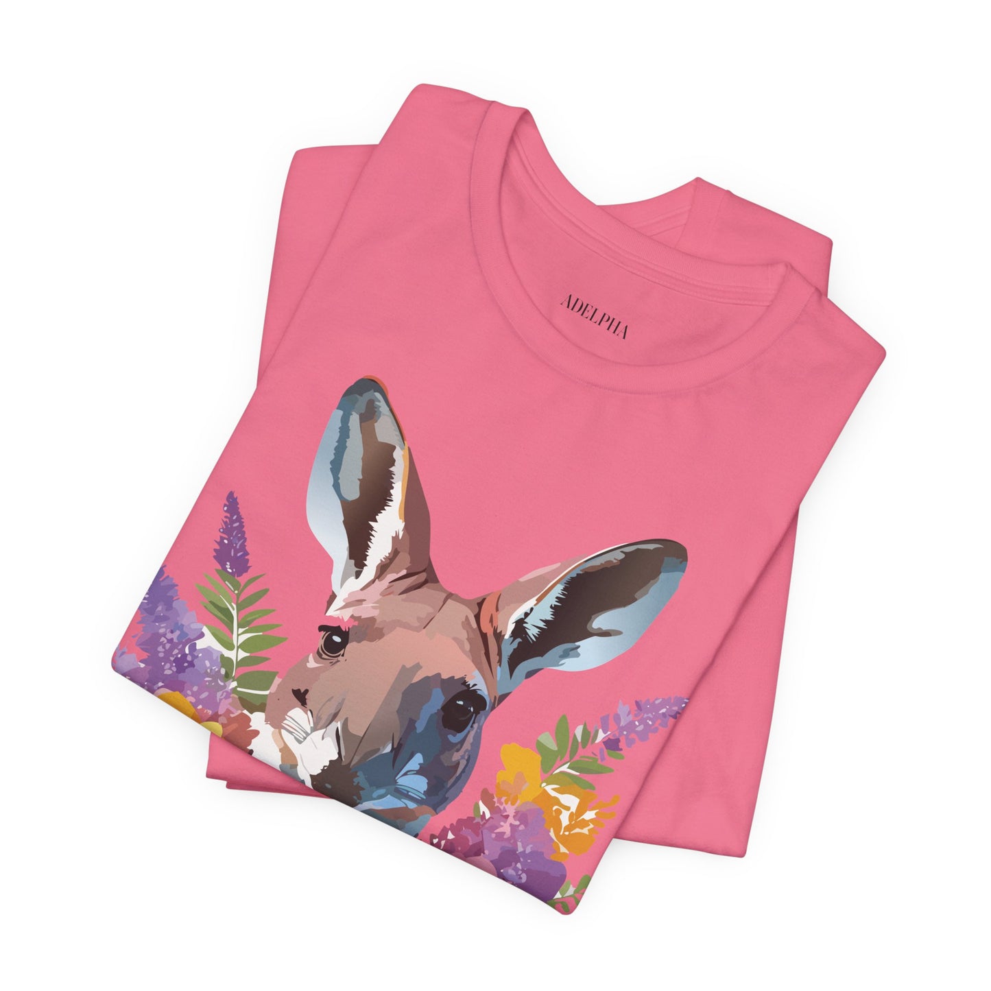 Natural Cotton Tee Shirt with Kangaroo