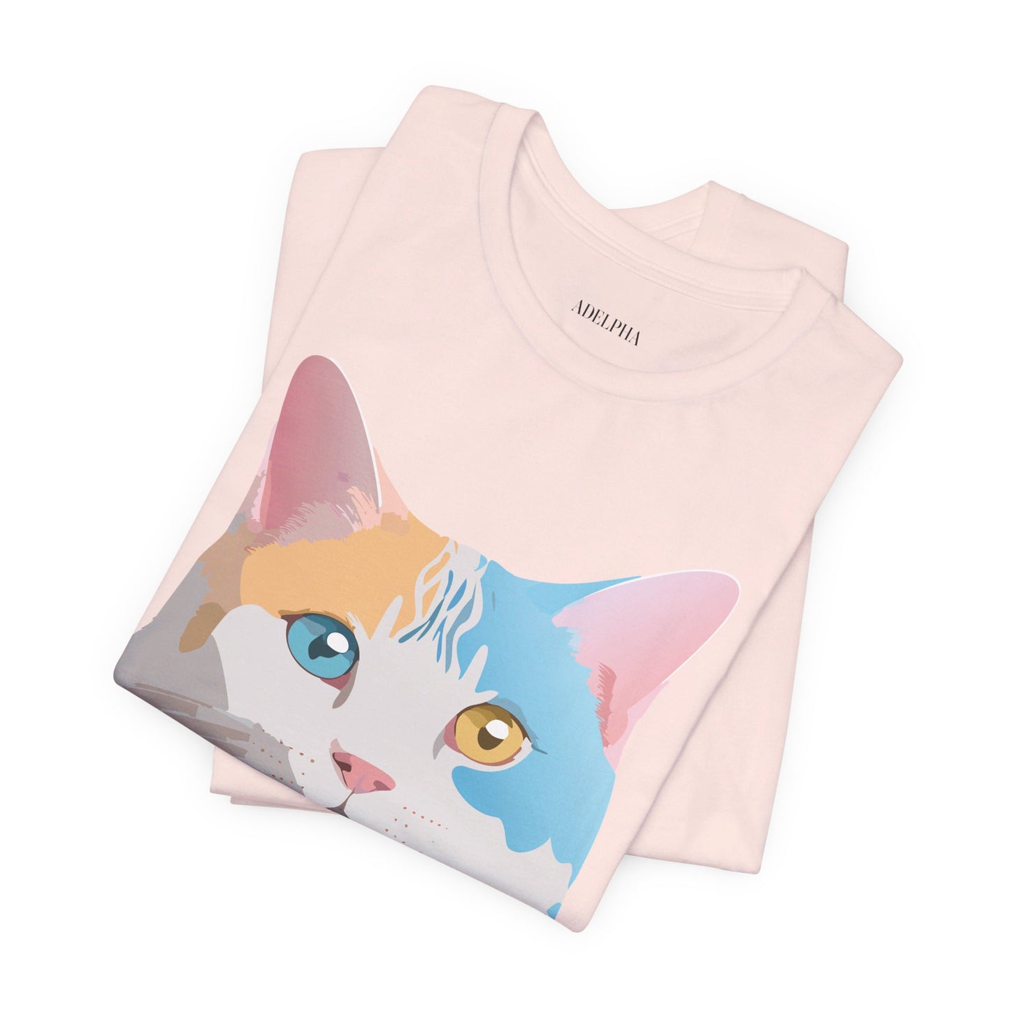 T-Shirt aus natürlicher Baumwolle mit Katze