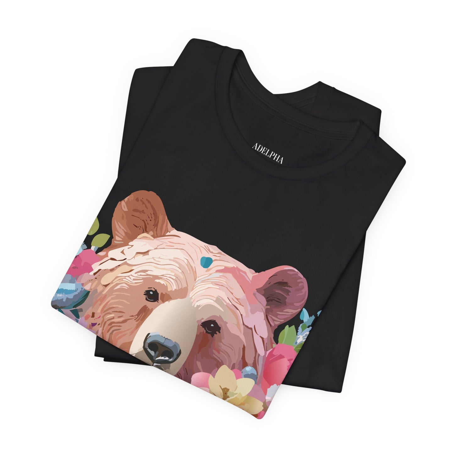 Natural Cotton Tee Shirt with Bear