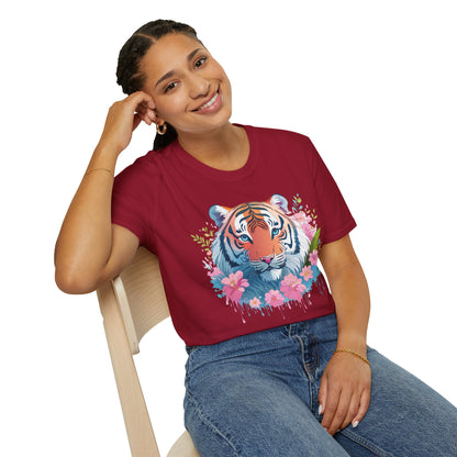 Unisex Tiger Shirt Gildan Softstyle 64000 Cotton Tee Everyday Comfort