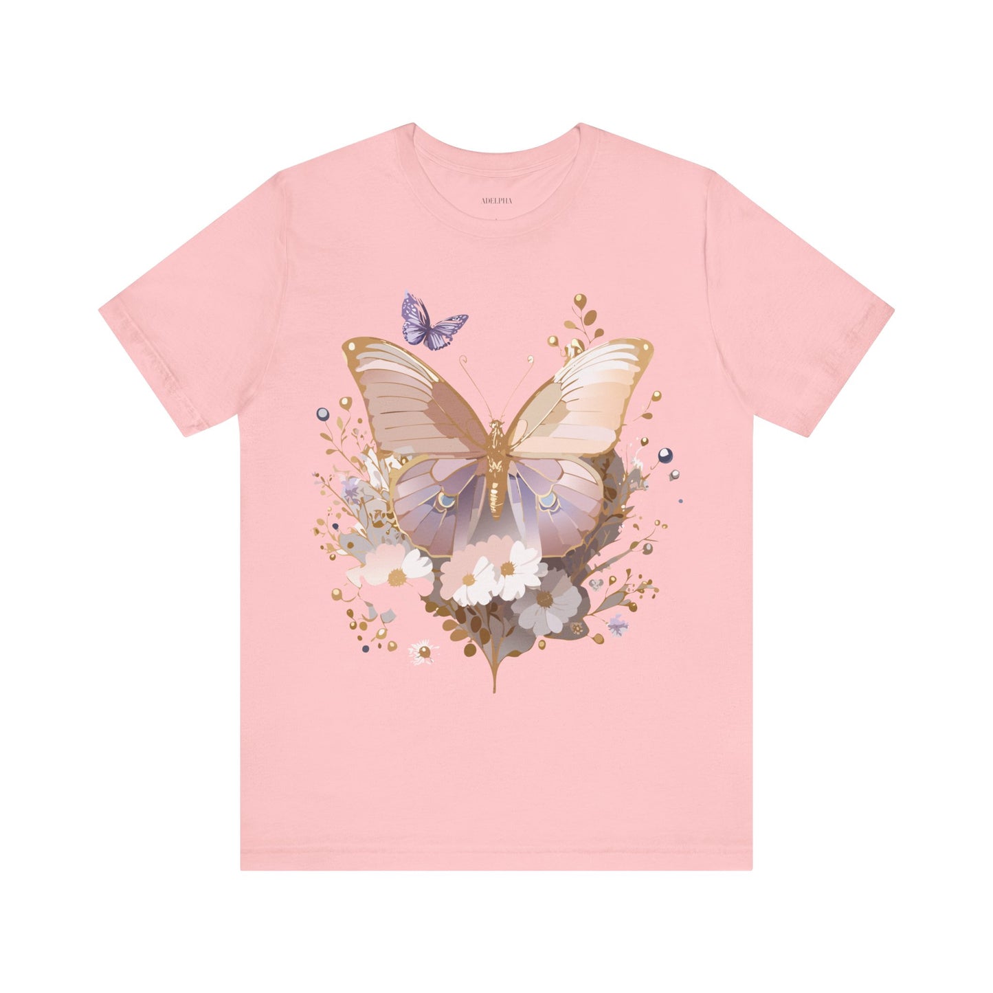 T-shirt en coton naturel avec papillon