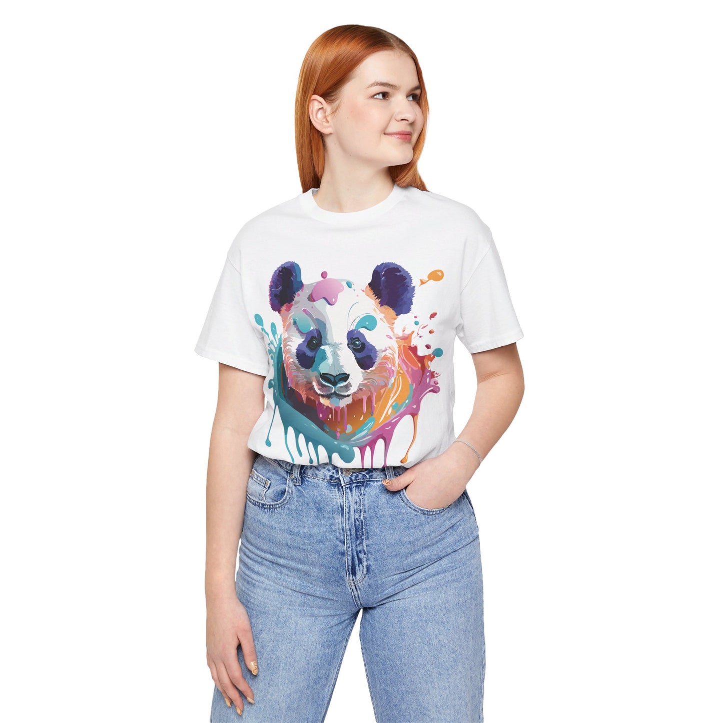 T-shirt en coton naturel avec panda