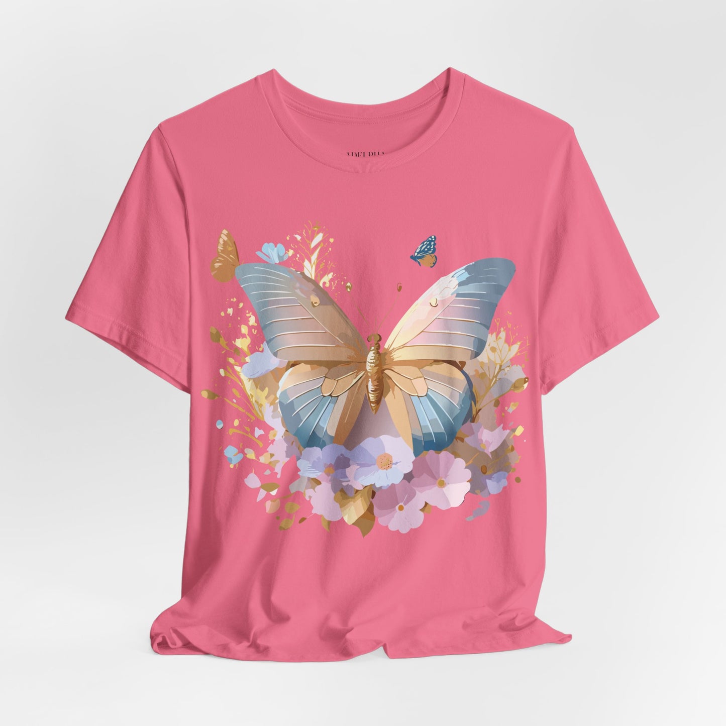 T-shirt en coton naturel avec papillon