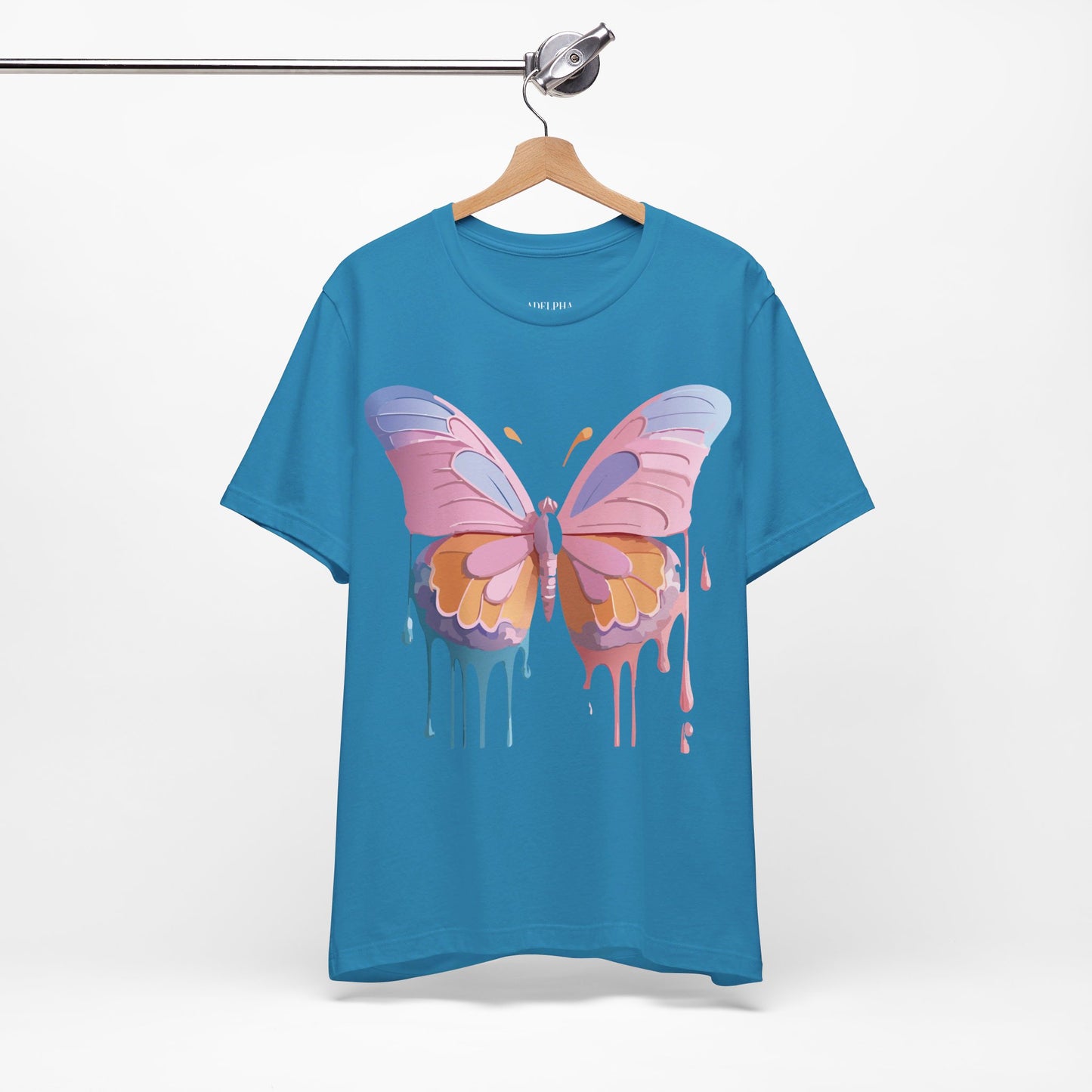 T-Shirt aus natürlicher Baumwolle mit Schmetterling