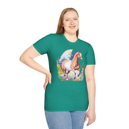 Horse Shirt Unisex Gildan Softstyle Tee 100 Ring Spun Cotton
